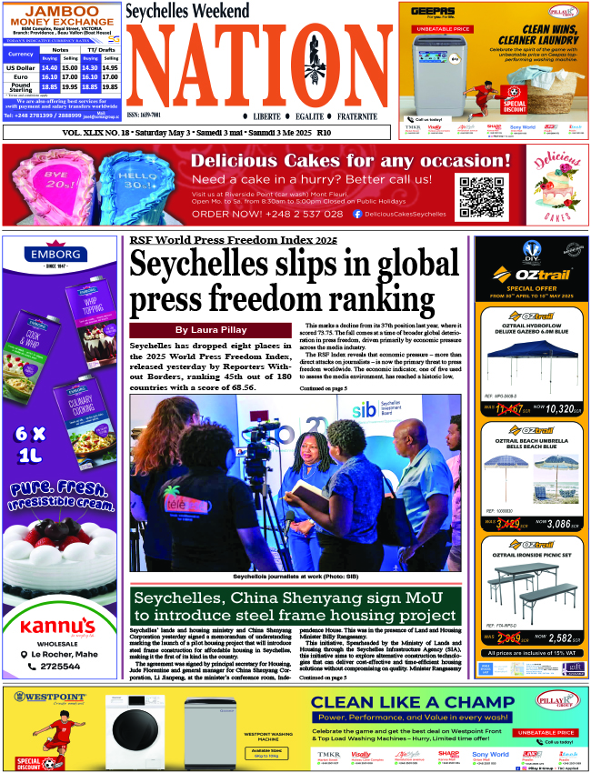 Saturday 3 May, 2025
