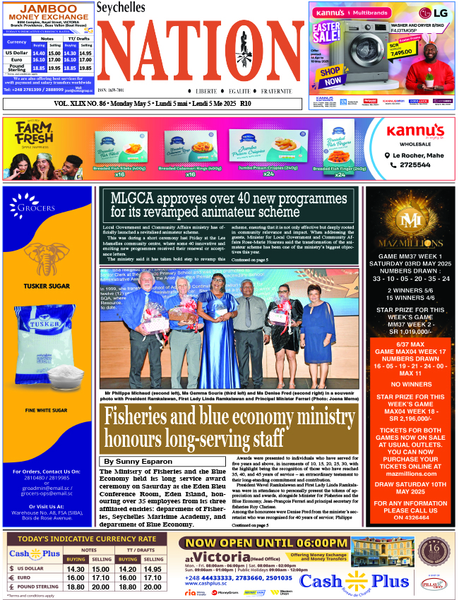 Monday 5 May, 2025