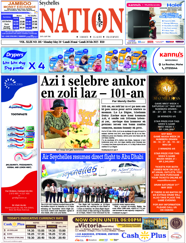 Monday 26 May, 2025