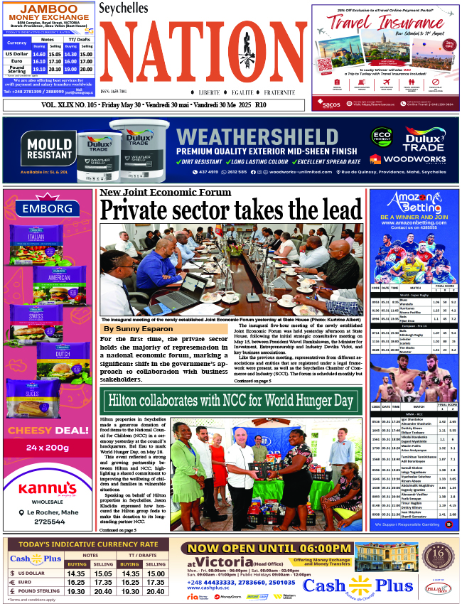 Friday 30 May, 2025