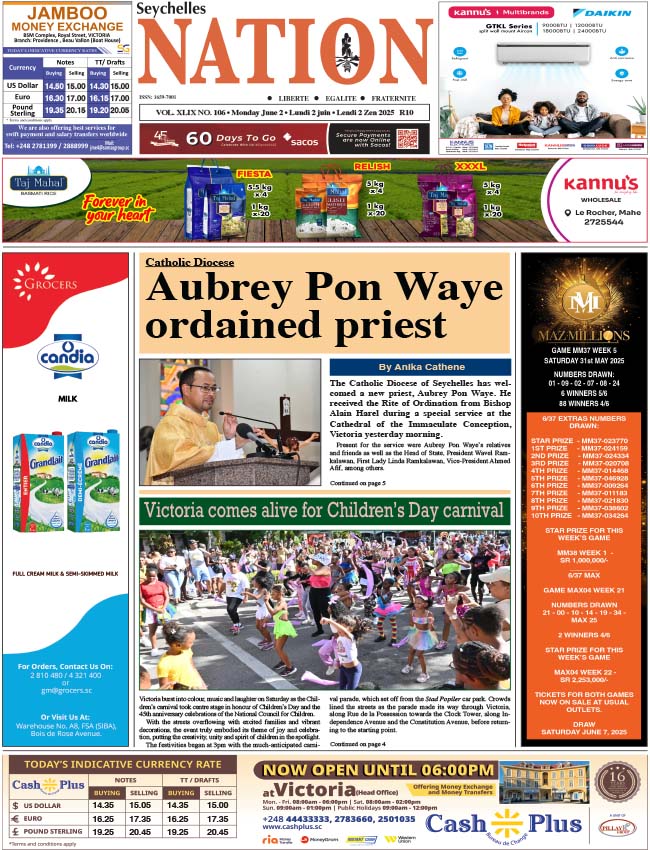 Monday 2 June, 2025