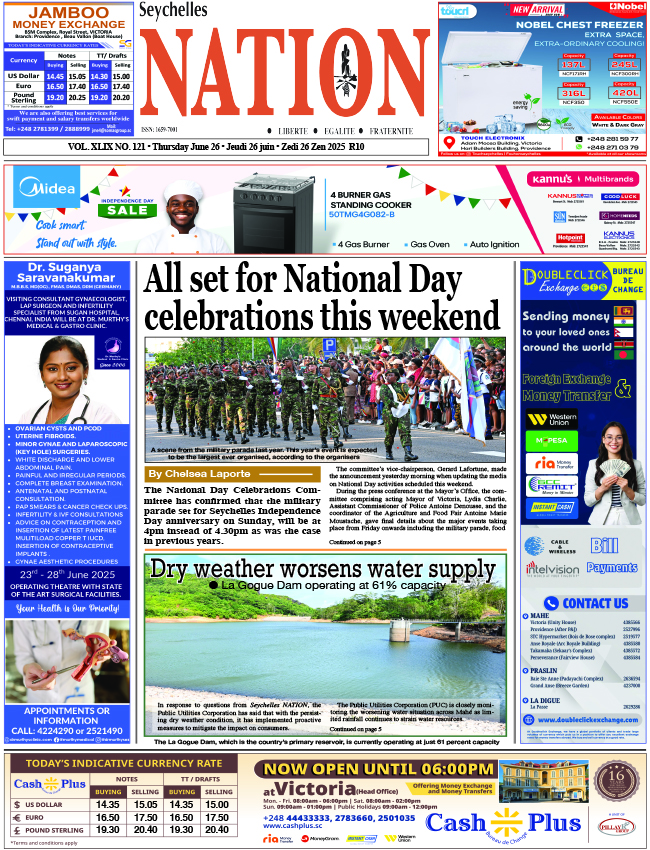 Thursday 26 June, 2025