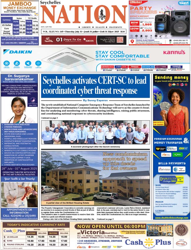 Thursday 31 July, 2025