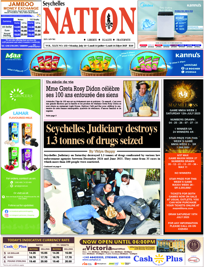 Monday 14 July, 2025