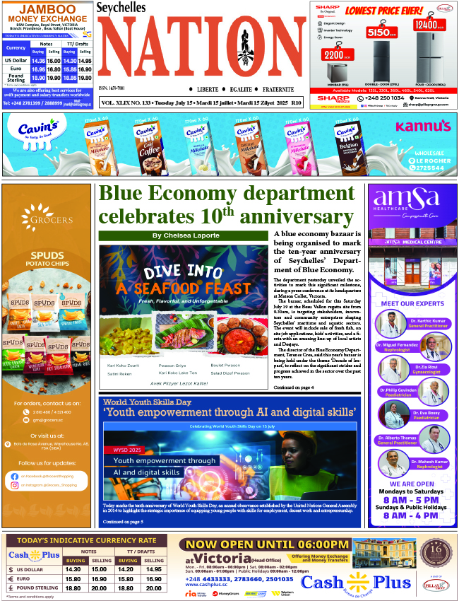 Tuesday 15 July, 2025