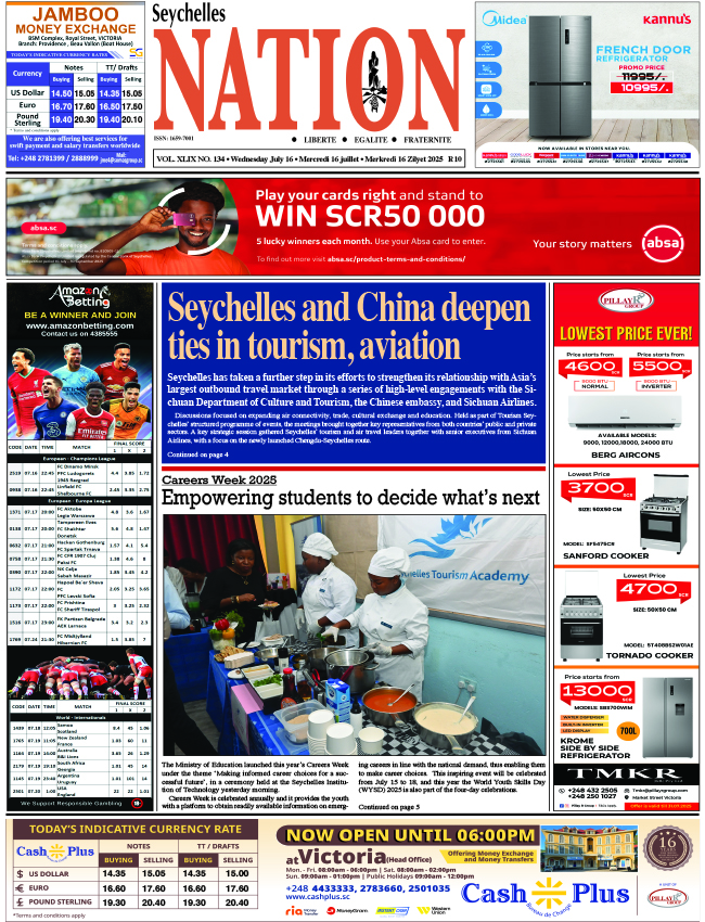 Wednesday 16 July, 2025