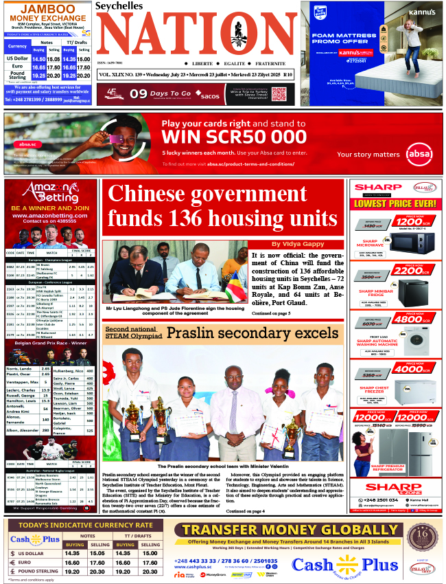 Wednesday 23 July,  2025