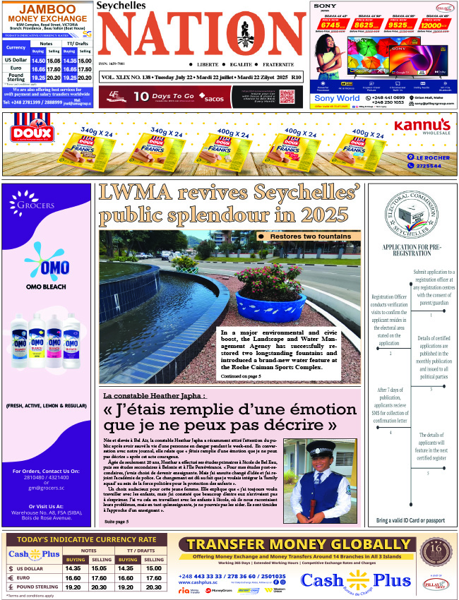 Tuesday 22 July, 2025