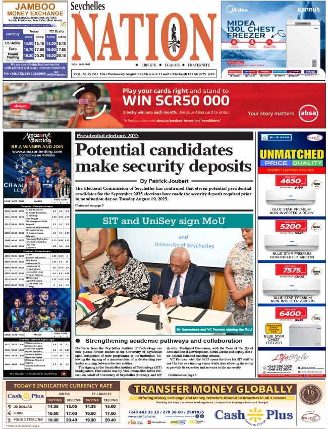 Wednesday 13 August, 2025