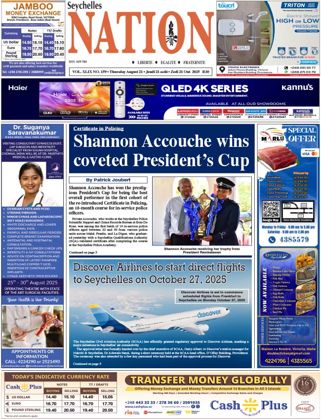 Thursday 21 August, 2025
