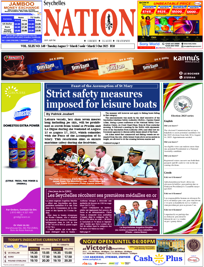 Tuesday 05 August, 2025