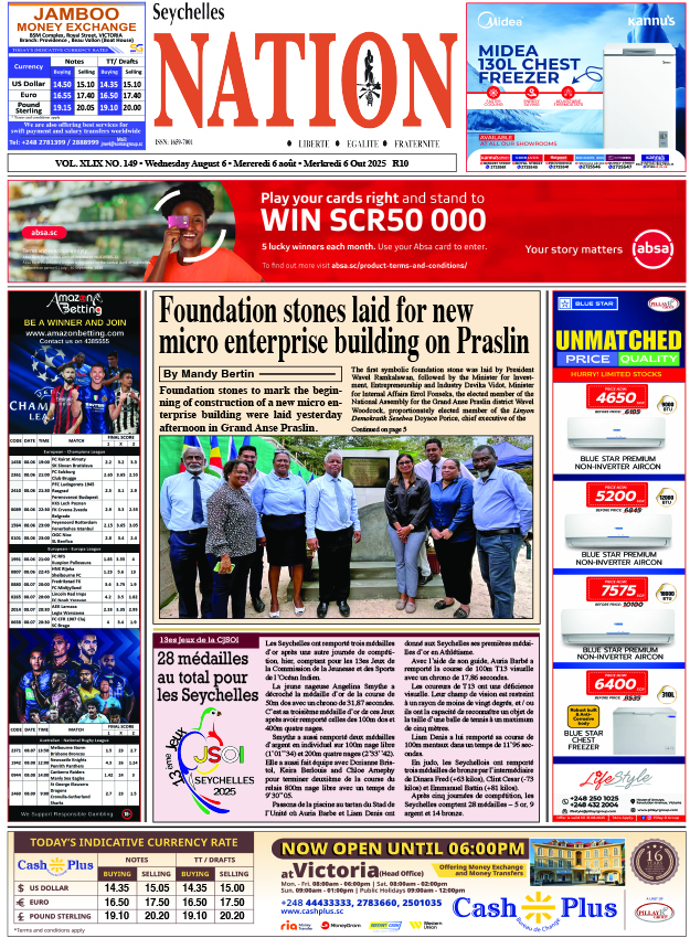 Wednesday 06 August, 2025