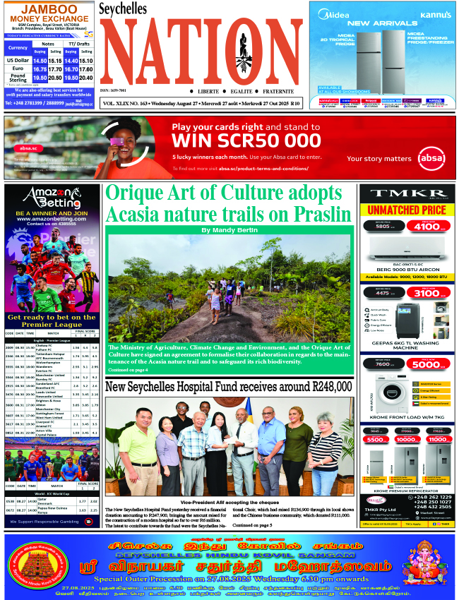 Wednesday 27 August, 2025