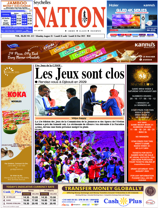 Monday 11 August, 2025