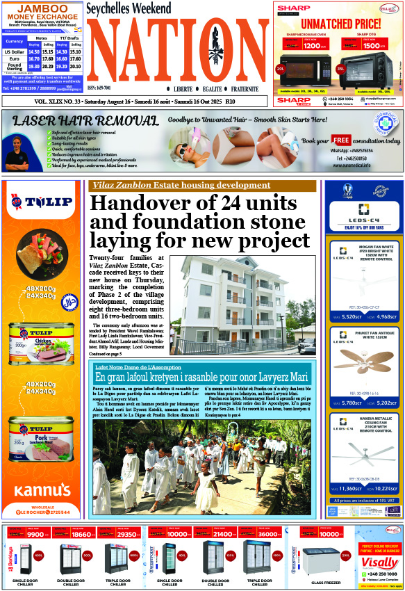 Saturday 16 August, 2025