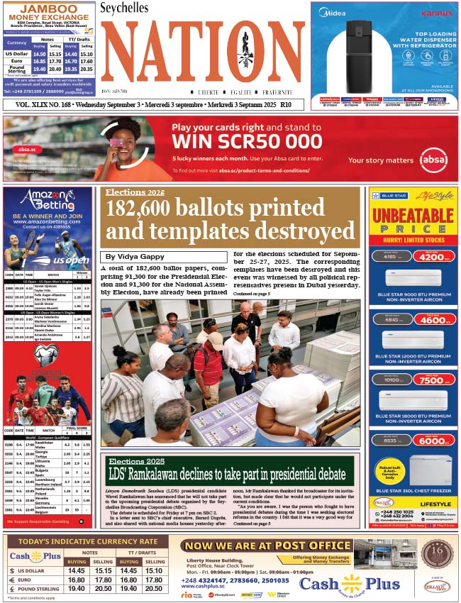 Wednesday 03 September, 2025