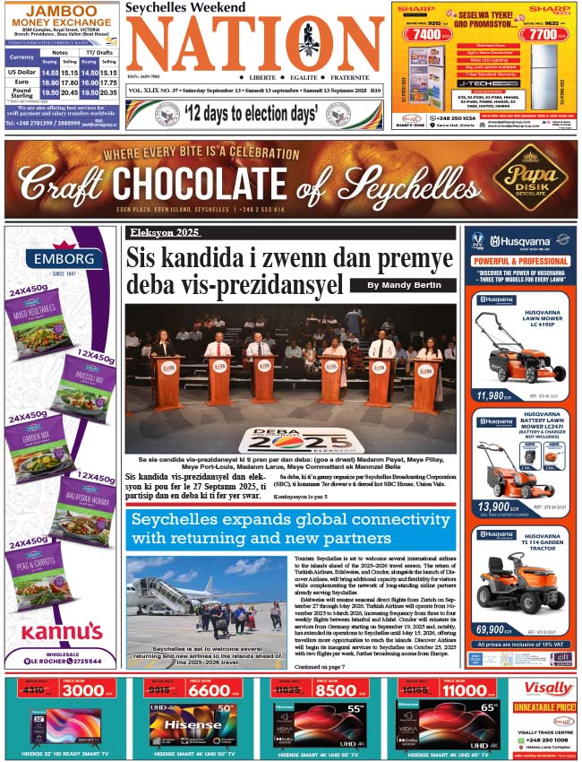 Saturday 13 September, 2025