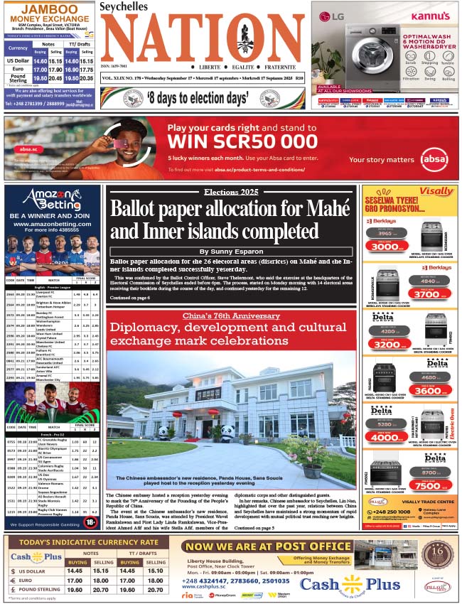 Wednesday 17 September, 2025