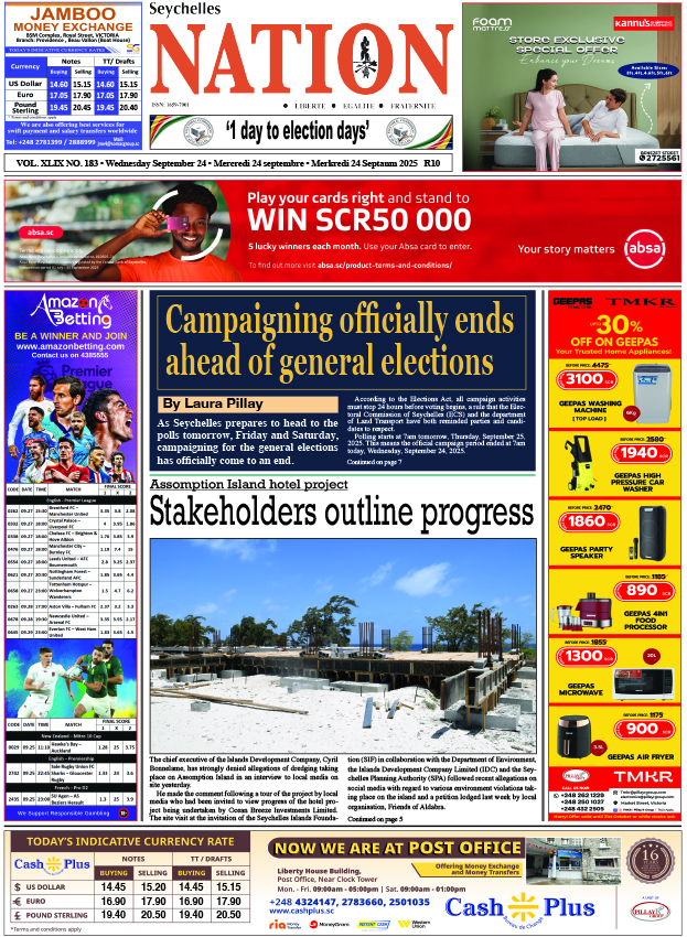 Wednesday 24 September, 2025