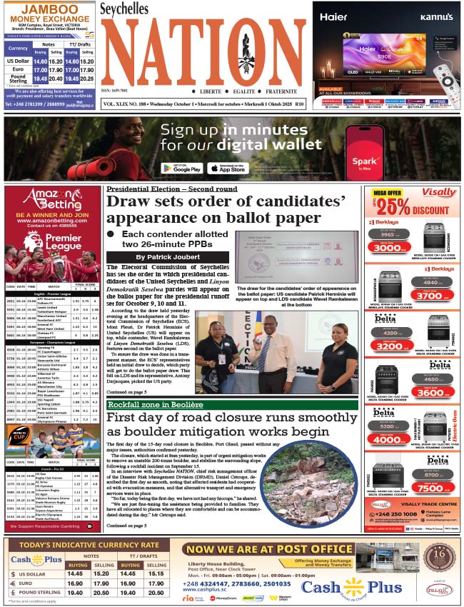 Wednesday 01 October, 2025