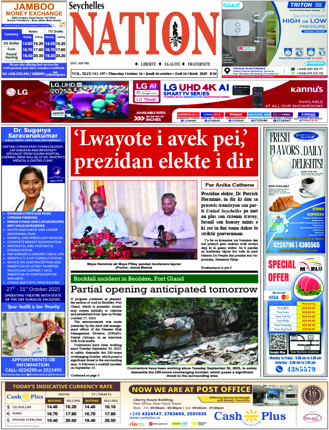 Thursday 16 October, 2025