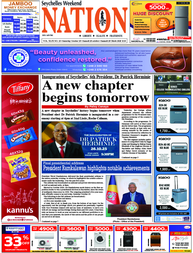 Saturday 25 October, 2025