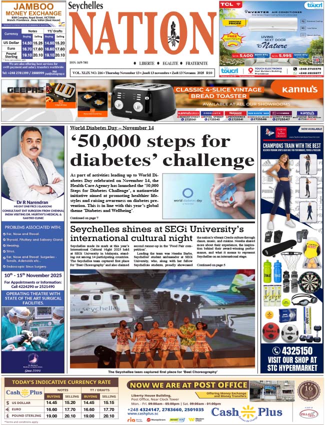 Thursday 13 November, 2025
