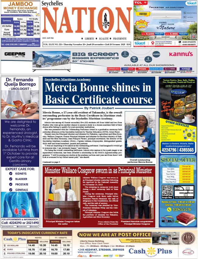 Thursday 20 November, 2025