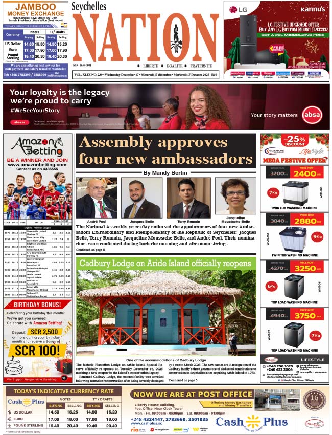 Wednesday 17 December, 2025