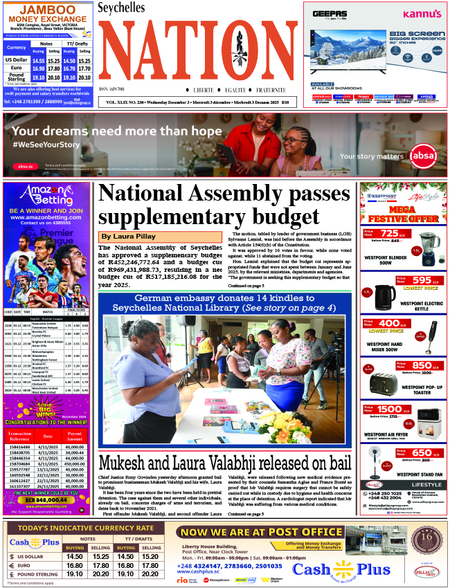 Wednesday 03 December, 2025