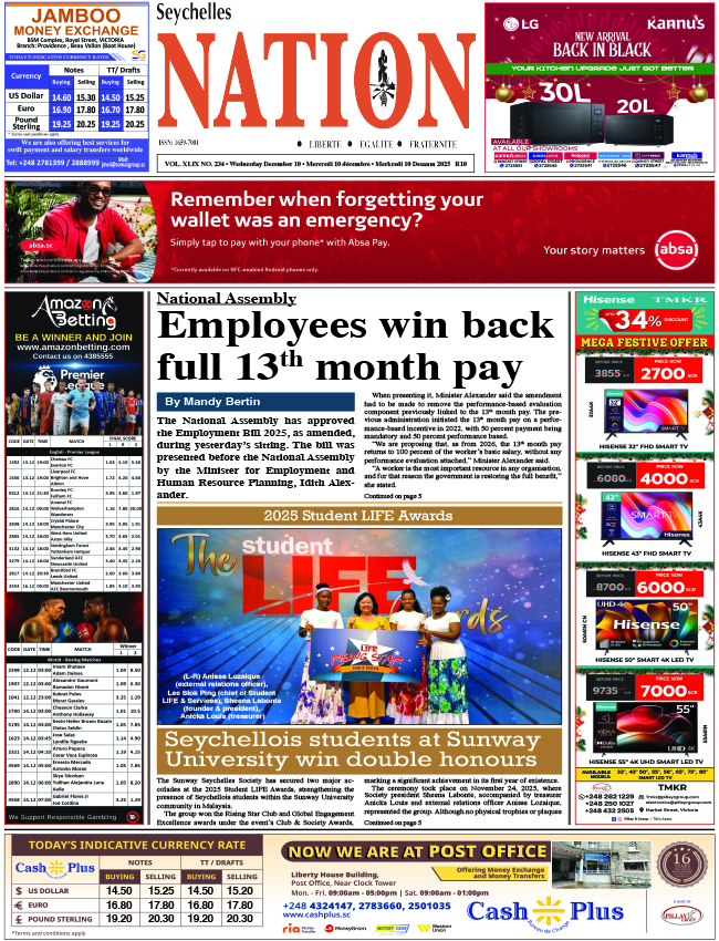 Wednesday 10 December, 2025