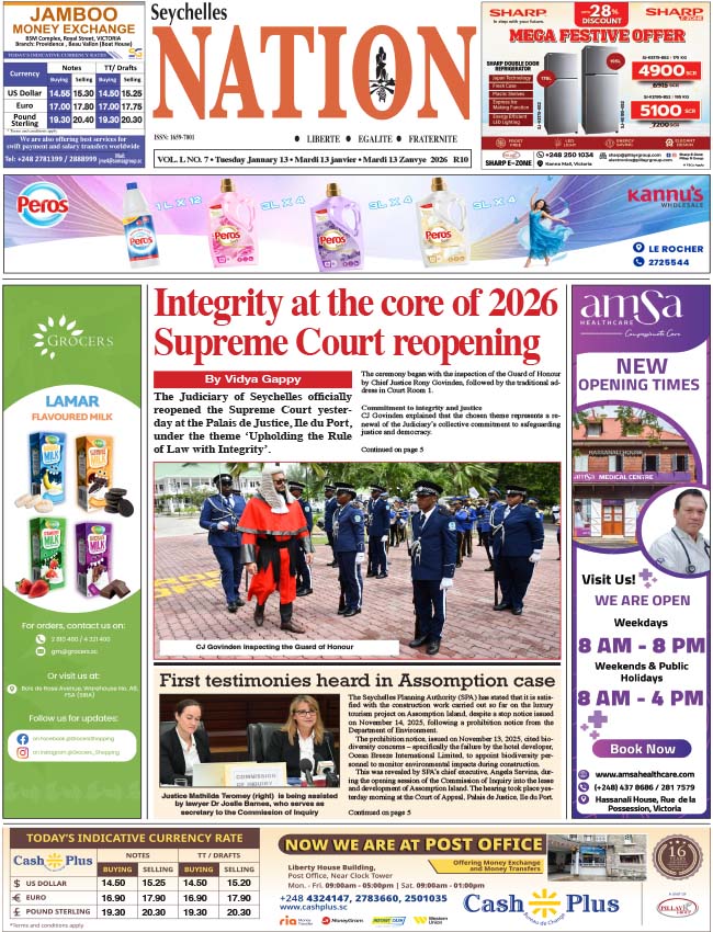 Tuesday 13 January, 2026