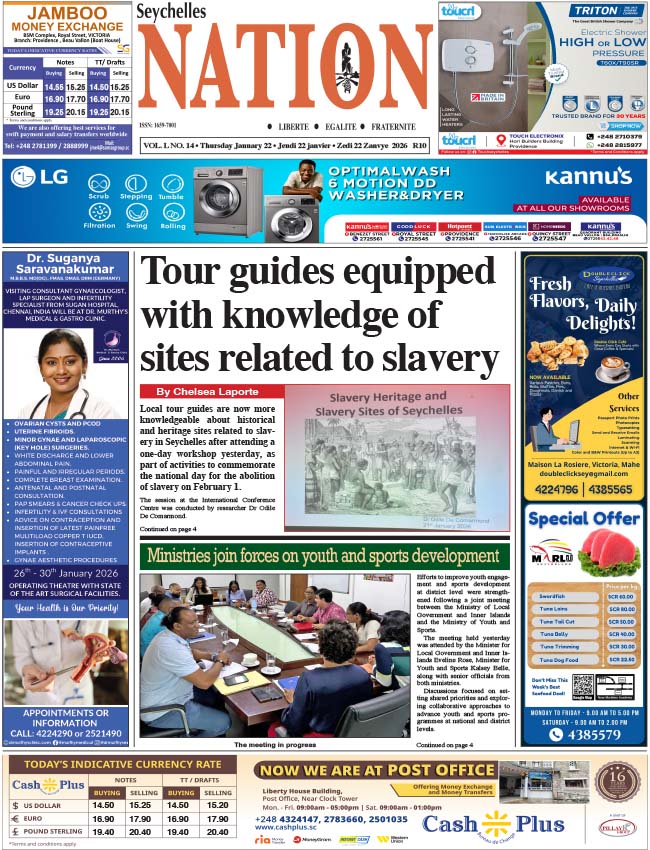 Thursday 22 January, 2026