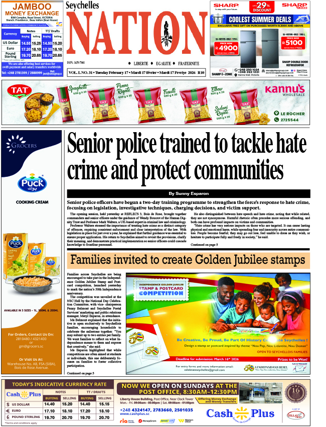 Tuesday 17 February, 2026