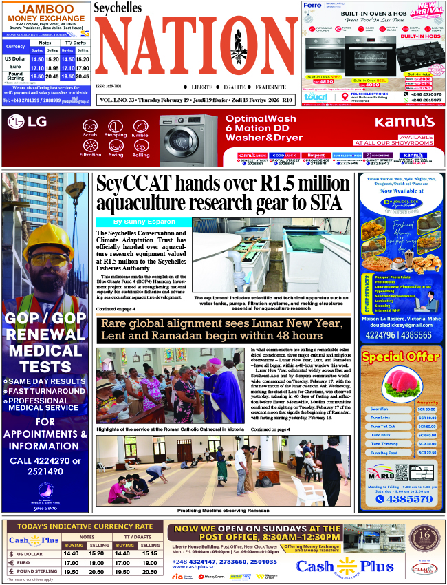 Thursday 19 February, 2026