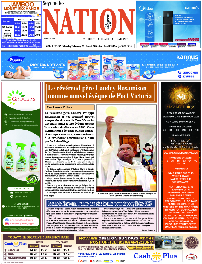 Monday 23 February, 2026