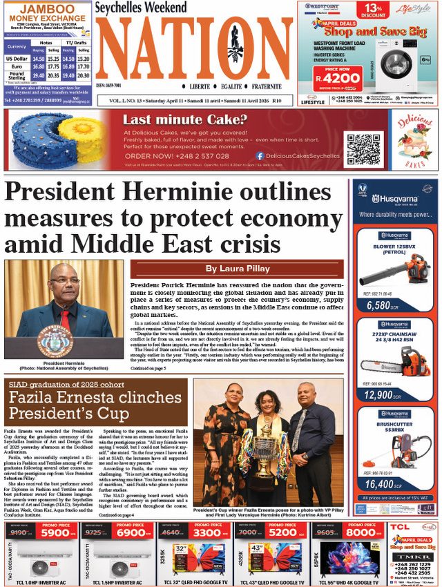 Saturday 11 April, 2026