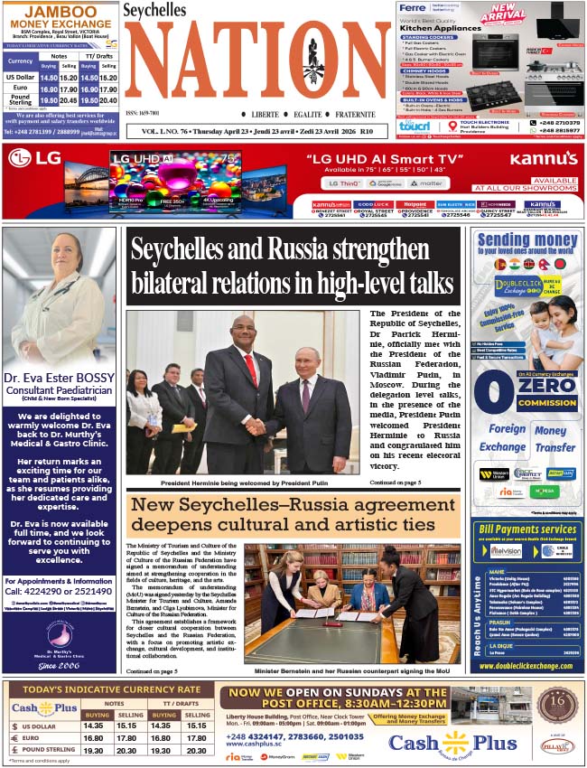 Thursday 23 April, 2026