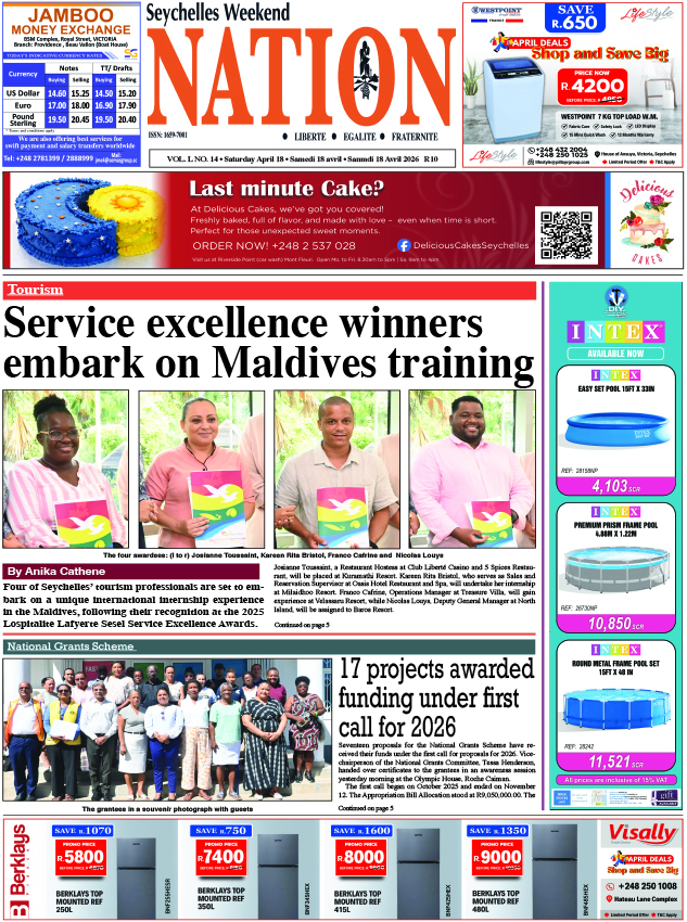 Saturday 18 April, 2026