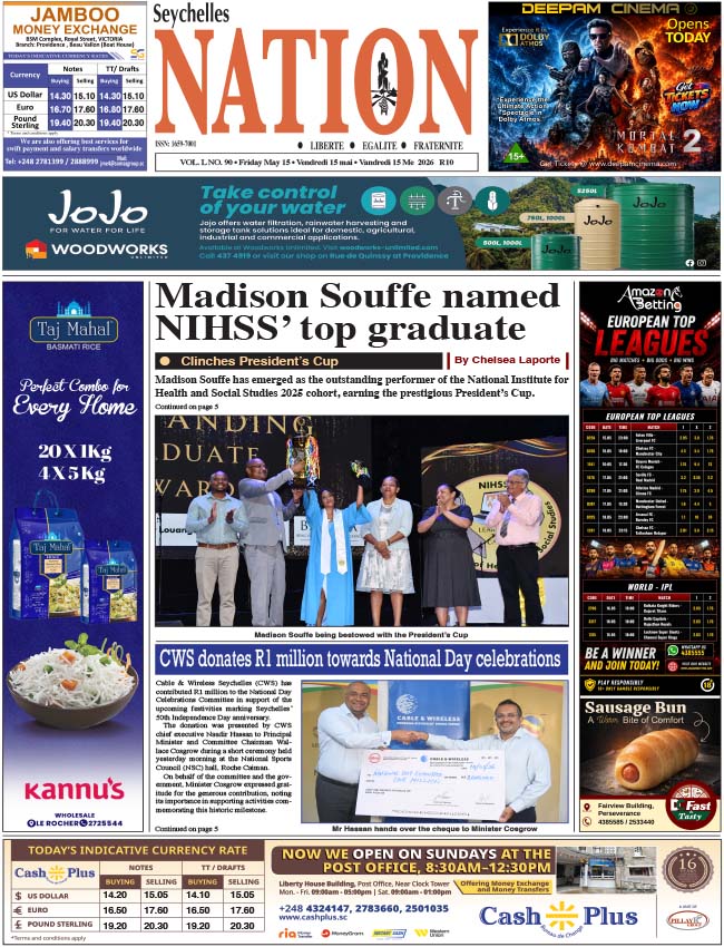 Friday 15 May, 2026
