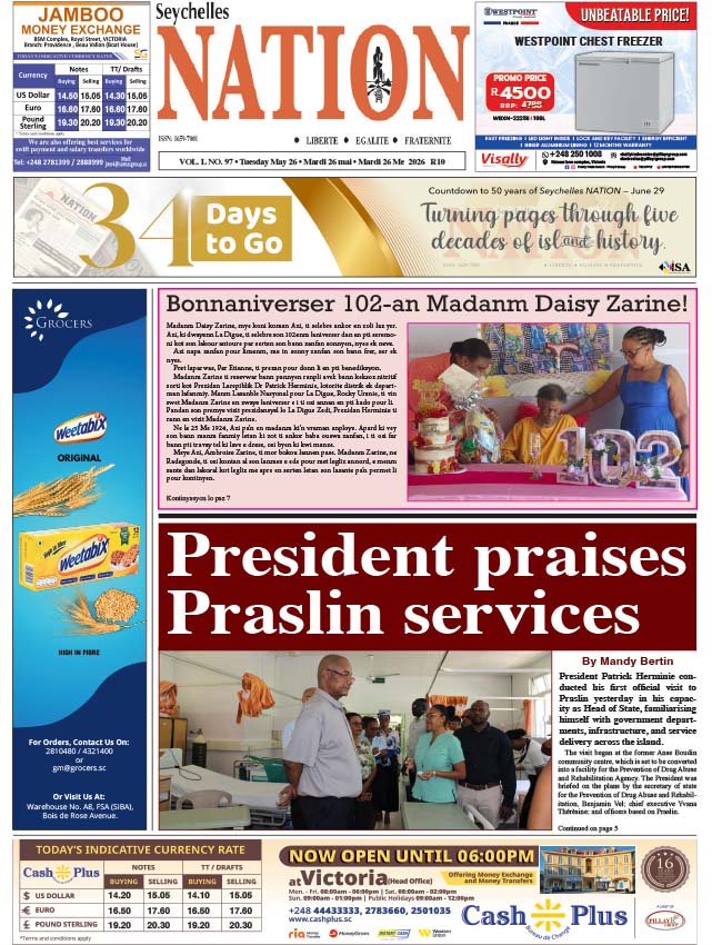 Tuesday 26 May, 2026