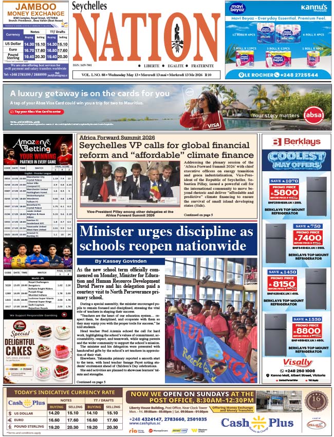 Wednesday 13 May, 2026