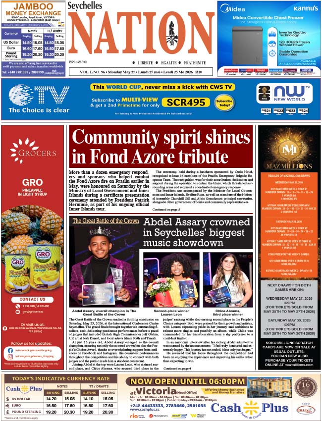 Monday 25 May, 2026