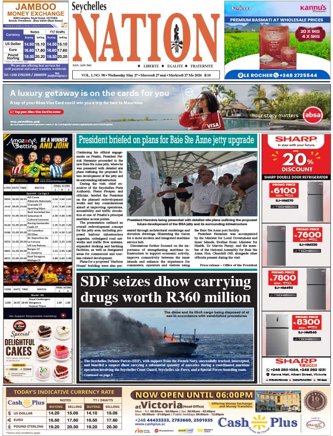 Wednesday 27 May, 2026