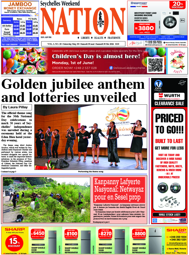 Saturday 30 May, 2026