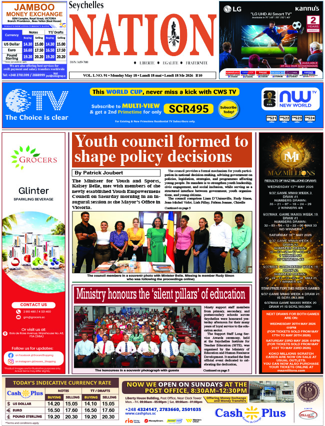 Monday 18 May, 2026
