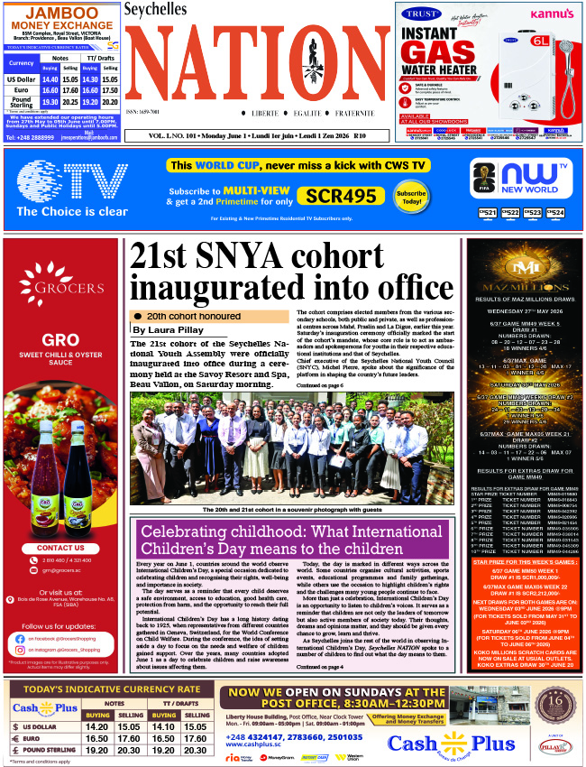 Monday 01 June, 2026