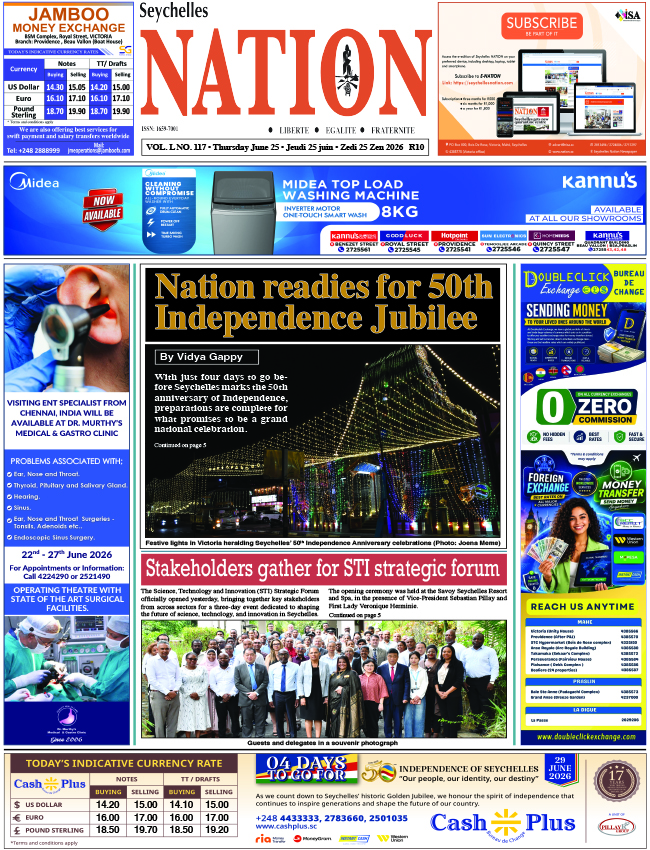 Thursday 25 June, 2026