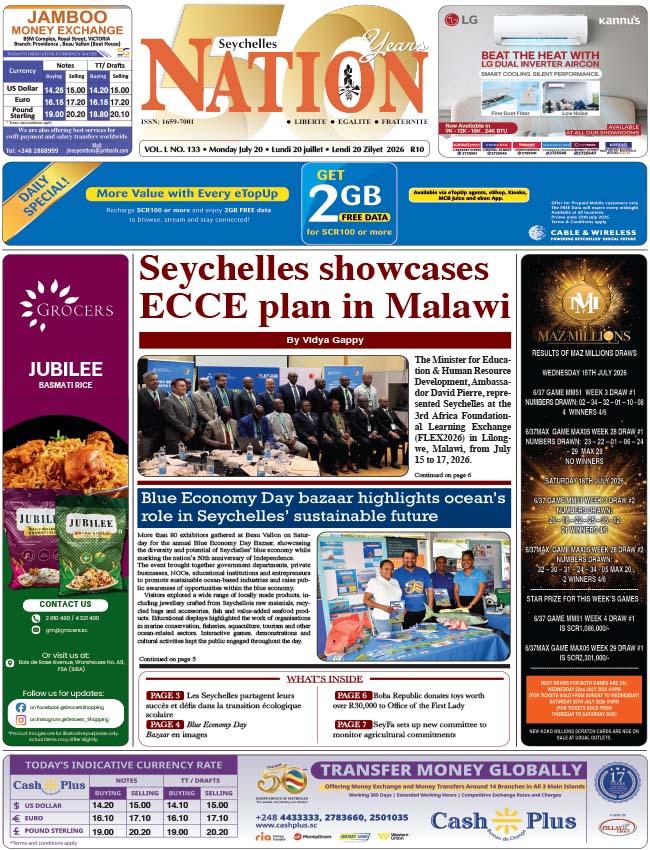 Monday 20 July, 2026