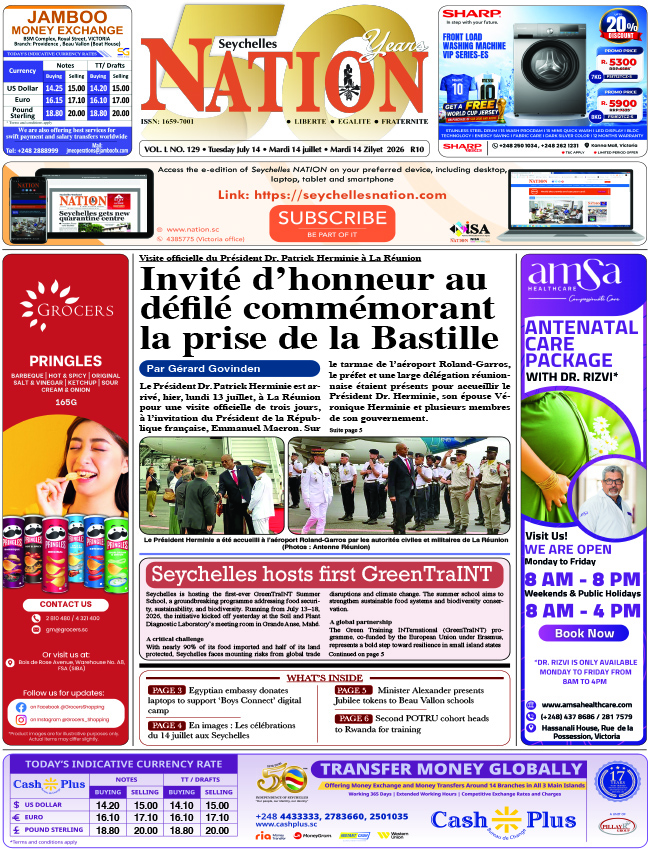 Tuesday 14 July, 2026
